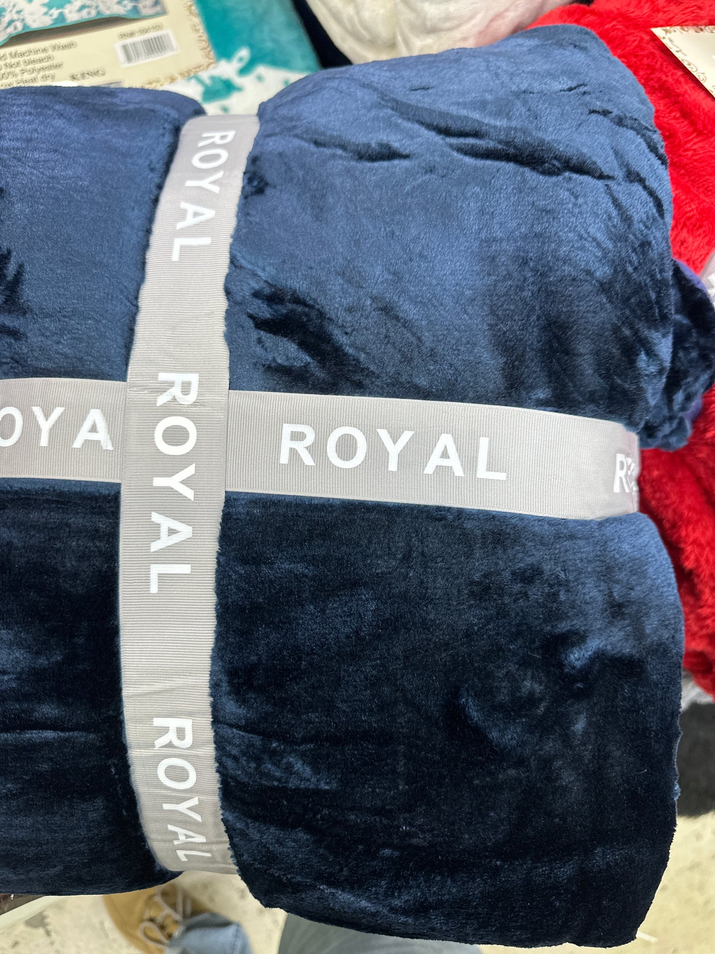 Royal Flannel Blanket - Solid Navy