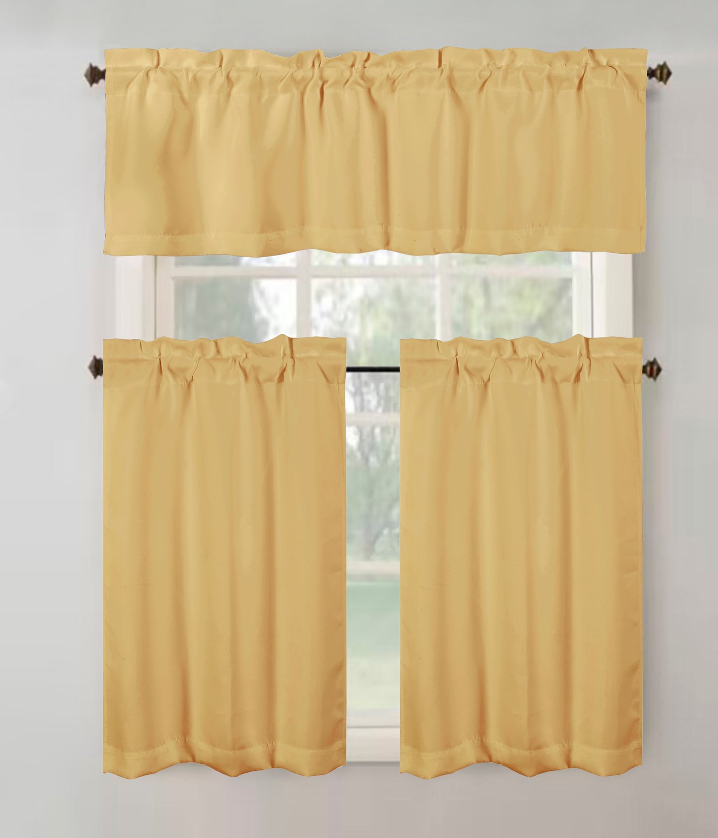 Anchorage Blackout Kitchen Curtain 3 Pieces