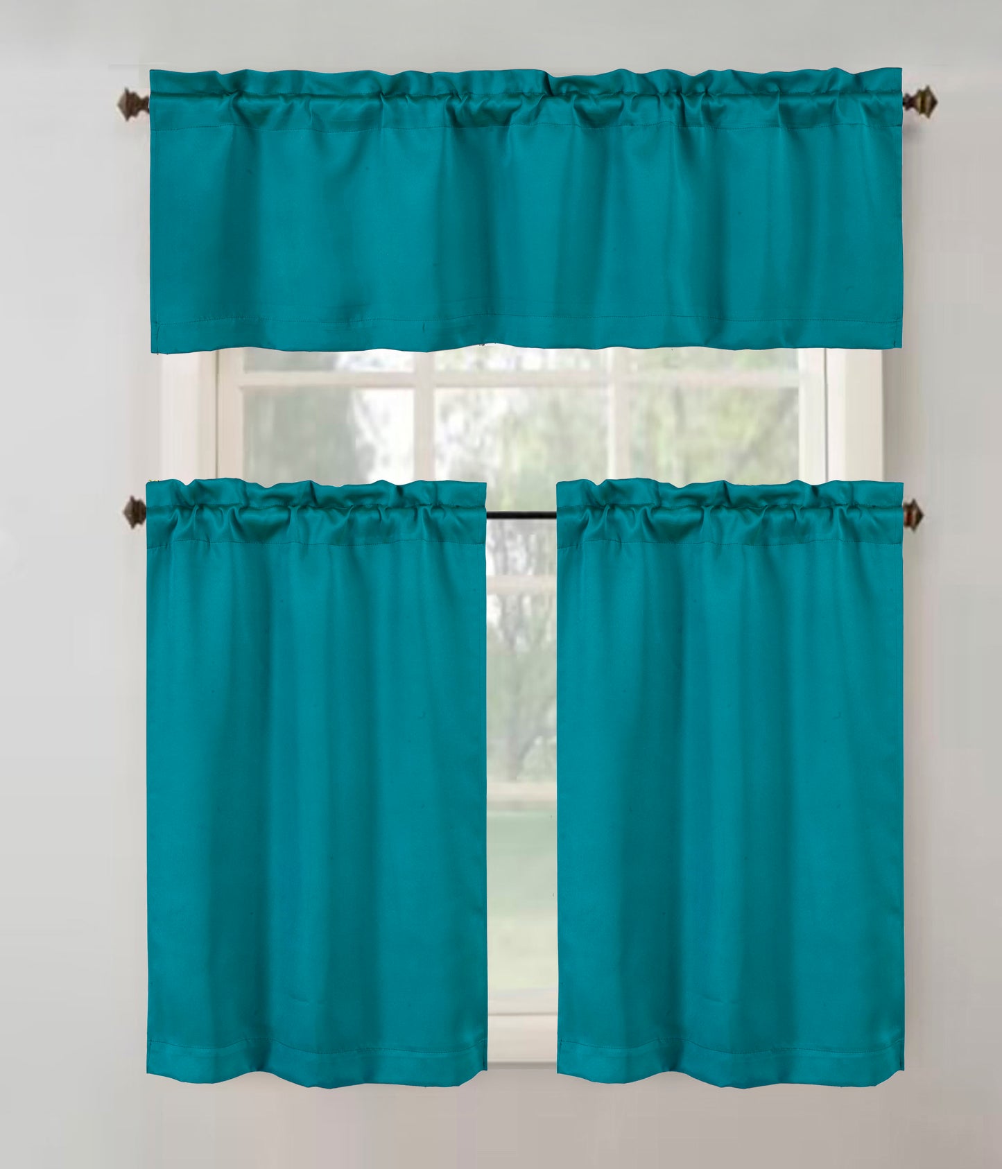 Anchorage Blackout Kitchen Curtain 3 Pieces