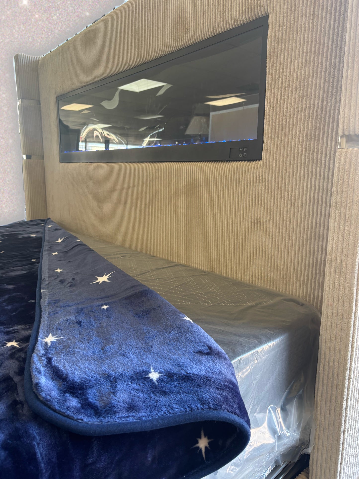 BM273 Solaron Blanket Korean Mink - Sun & Moon Blue