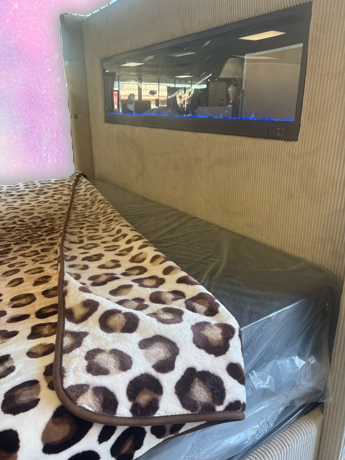 BM77 Solaron Blanket Korean Mink - Leopard Print Brown