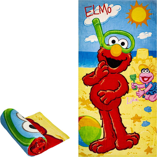 Beach Towel - Elmo & Zoe Sandcastle