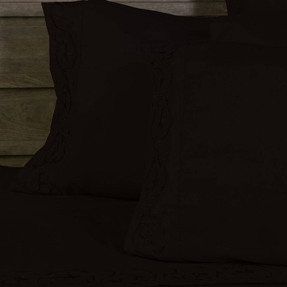 Royal Majestic Bed Sheets 6 Pieces Sheet Set - Black Color