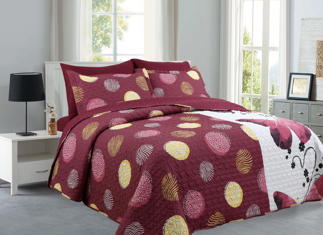 Polkadot Balloons- 6PCS Quilt Set Reversible Bedspread