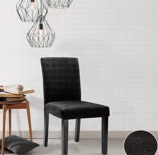 Monica Stretch Dining Room Chair Cover BLACK