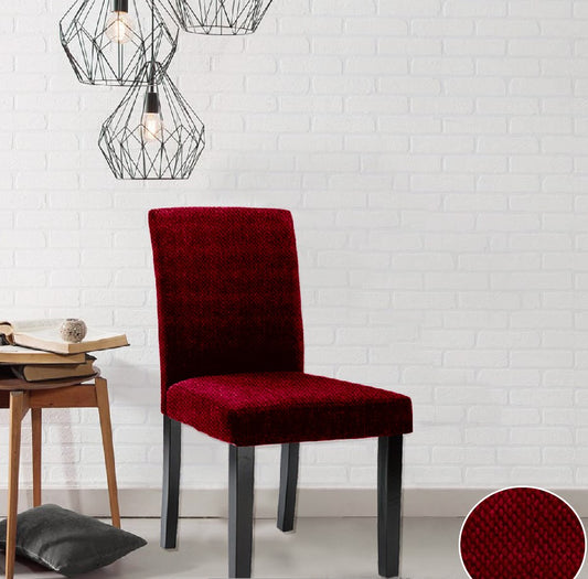 Monica Stretch Dining Room Chair Cover BURGUNDY