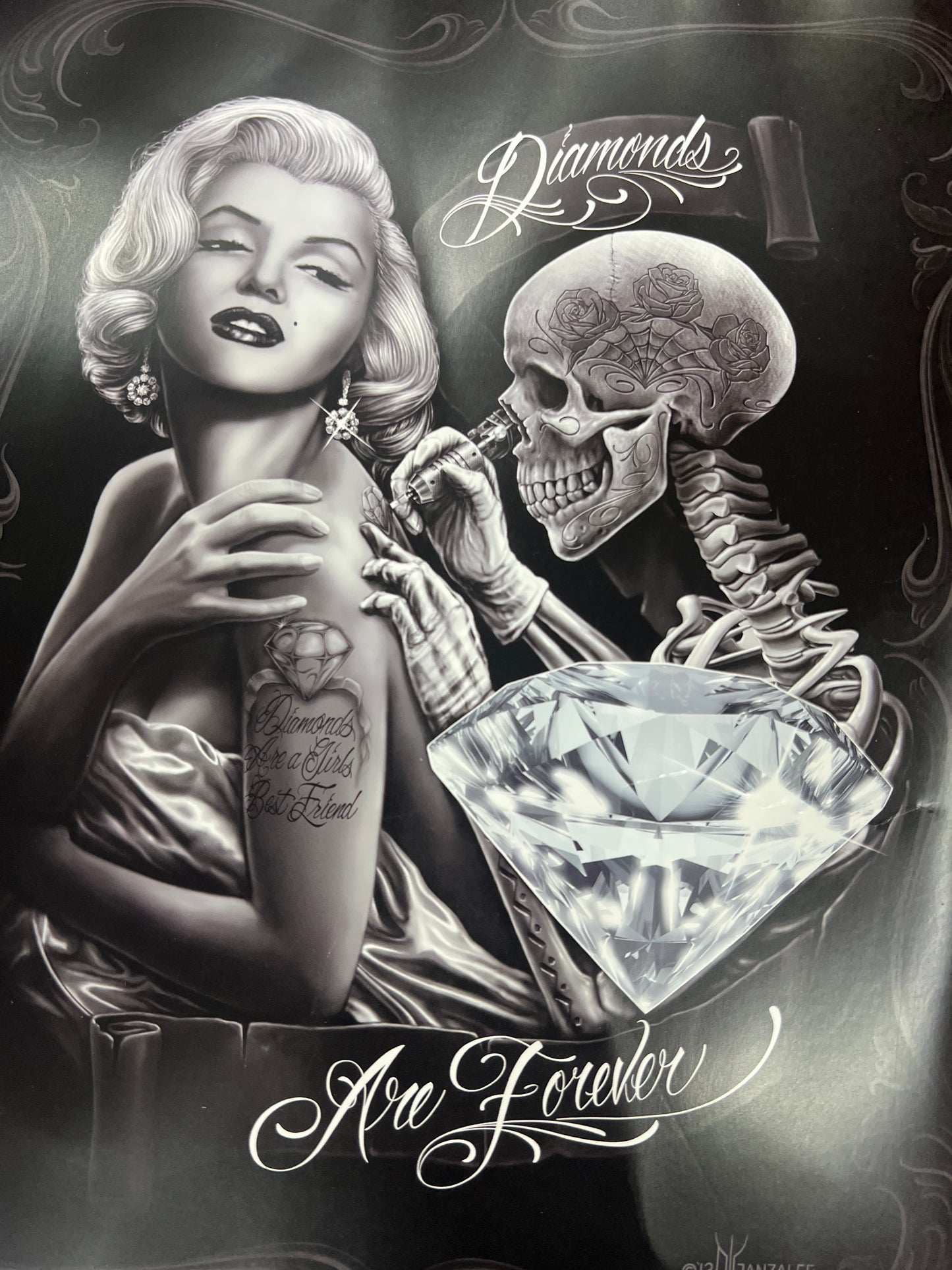 JPI Marilyn Monroe - DIAMONDS ARE FOREVER - Queen Blanket