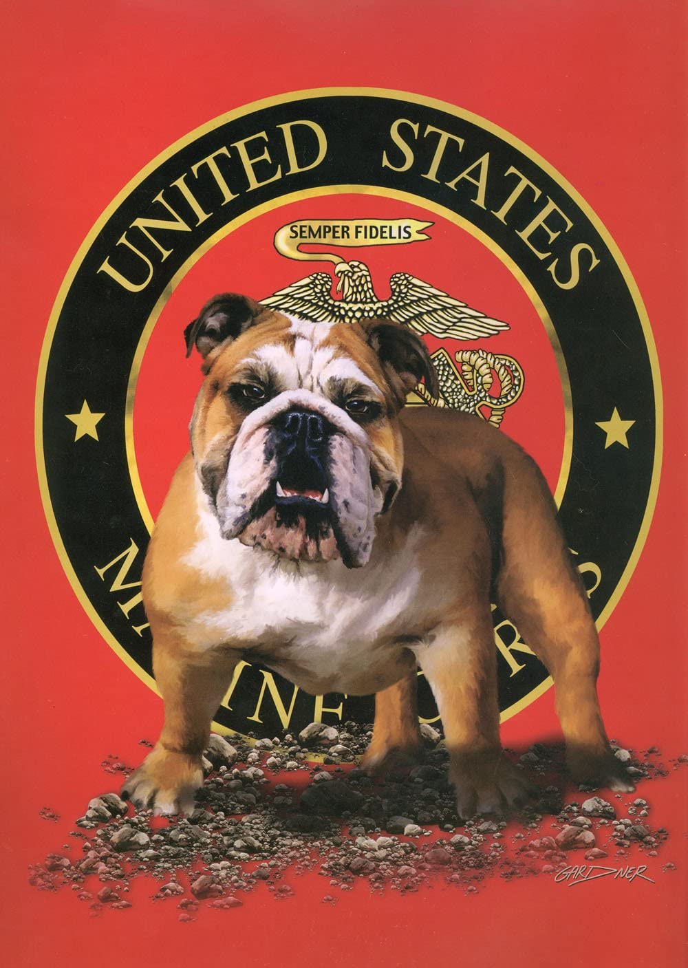 JPI - MARINES BULLDOG - Queen Blanket