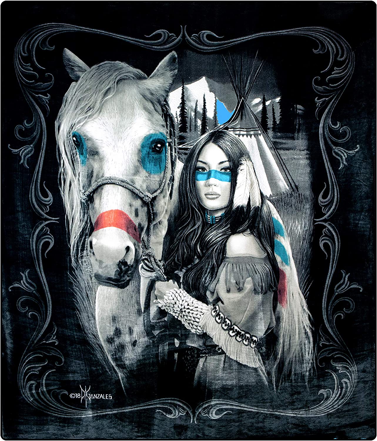 JPI - NATIVE AMERICAN - Queen Blanket