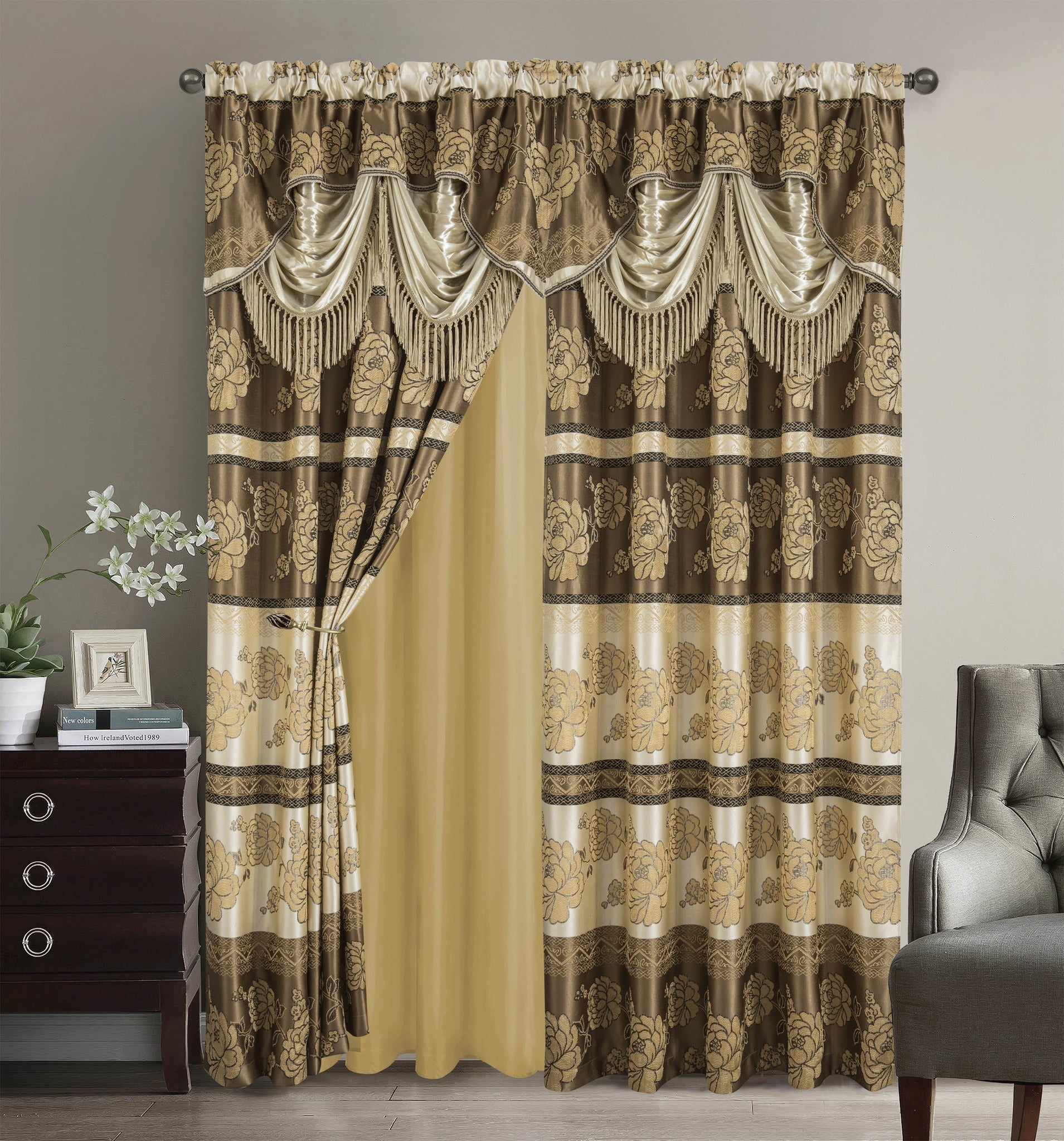 Gold Bonnie Curtain Set