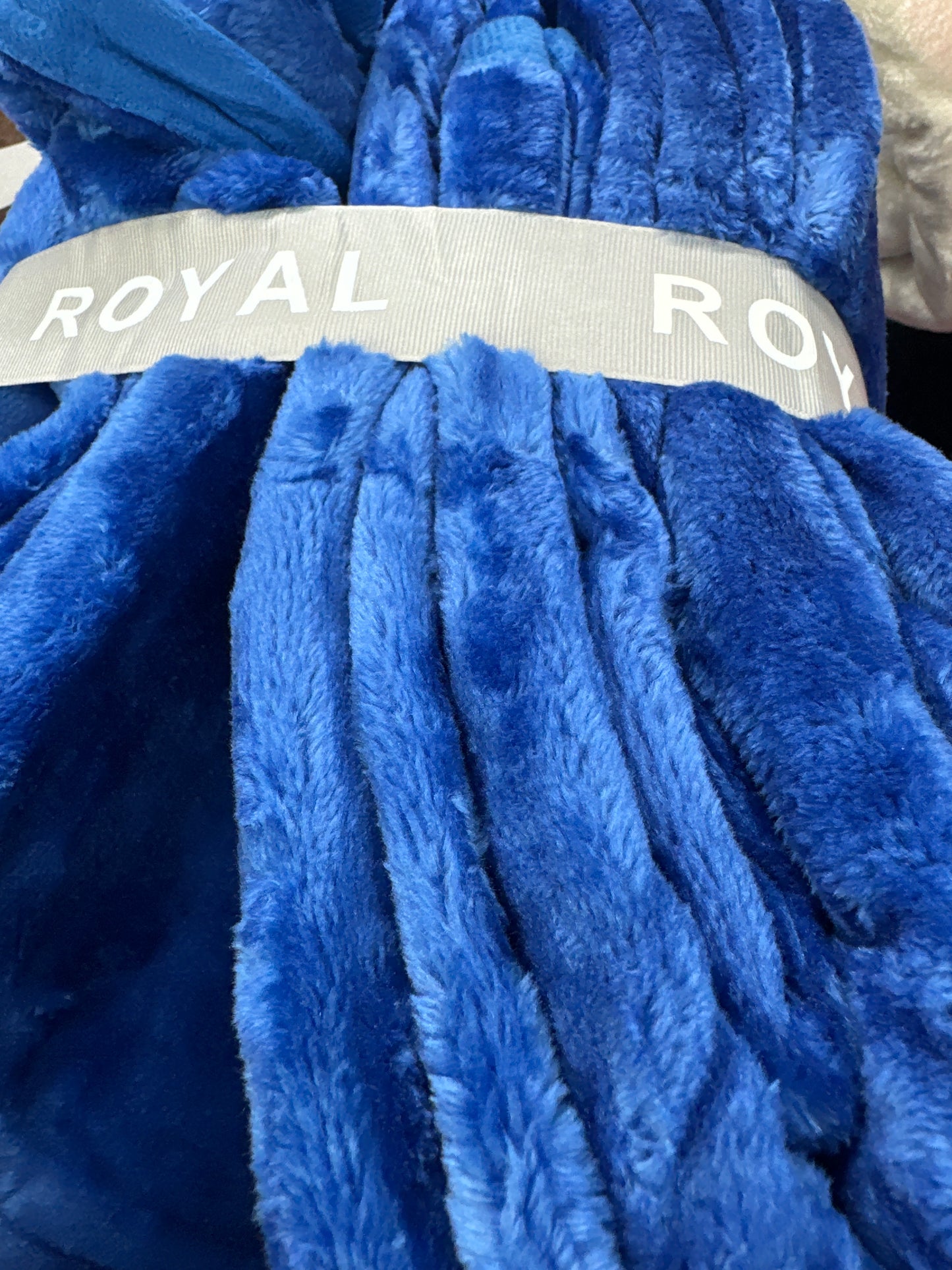 Royal Flannel Blanket - Solid Blue