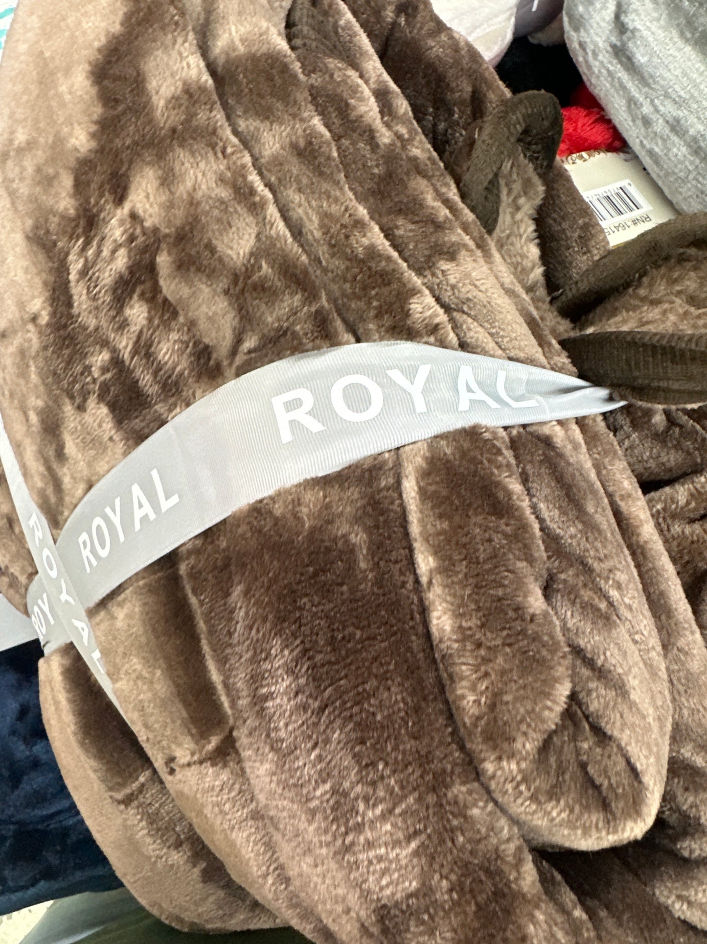 Royal Flannel Blanket - Solid Chocolate