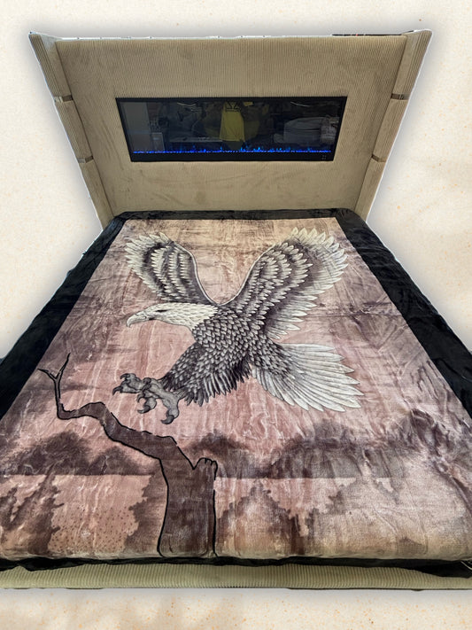 BM118 Solaron Blanket Korean Mink - Lone Eagle Black