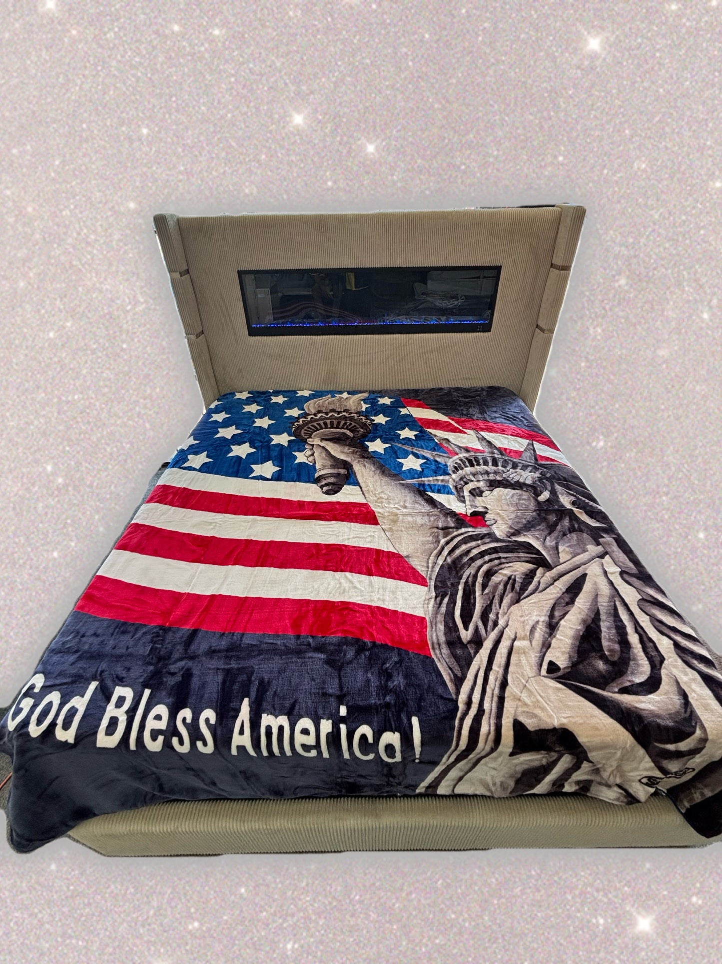 BM123 Solaron Blanket Korean Mink - Statue Of Liberty Blue