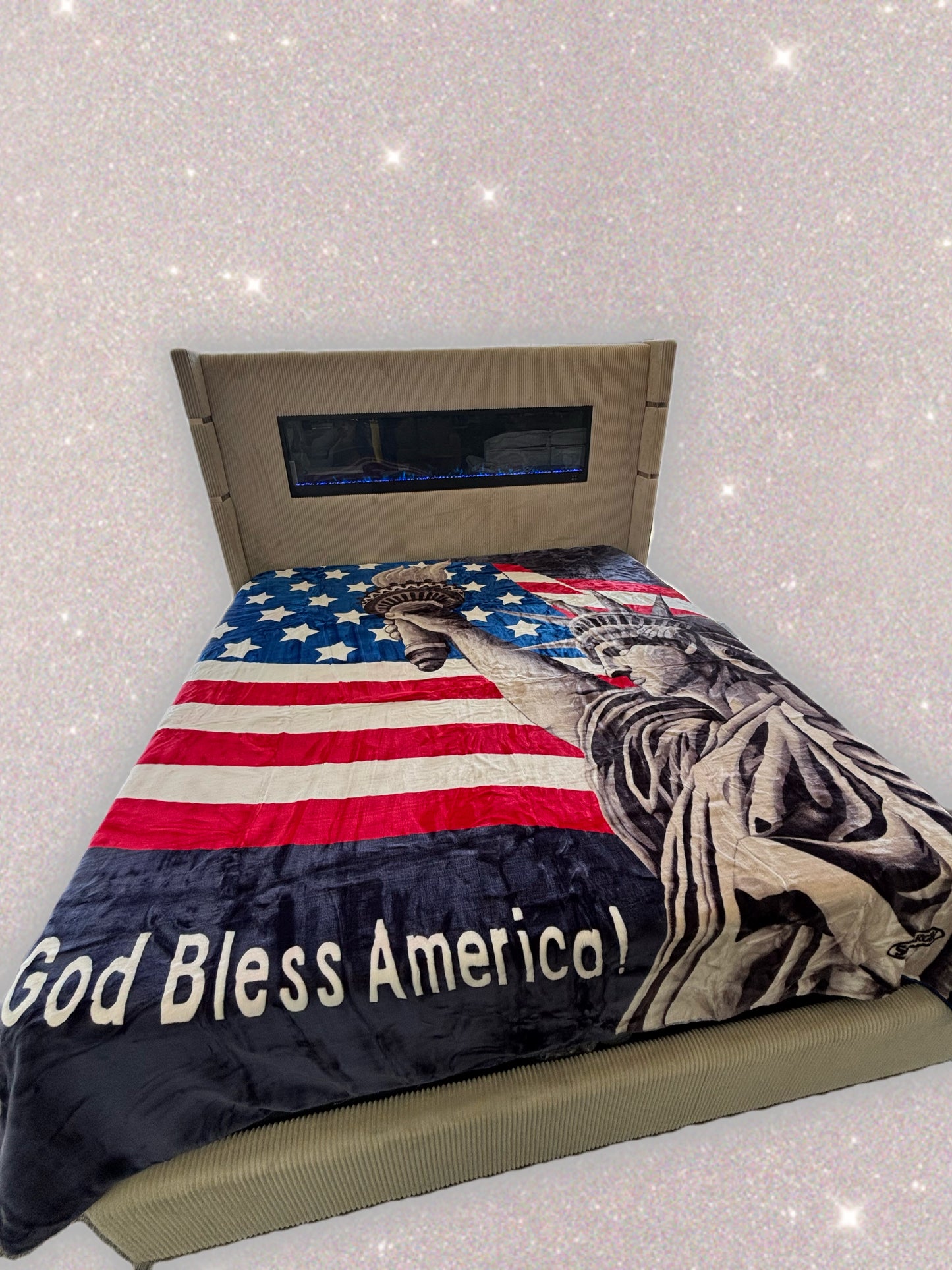 BM123 Solaron Blanket Korean Mink - Statue Of Liberty Blue