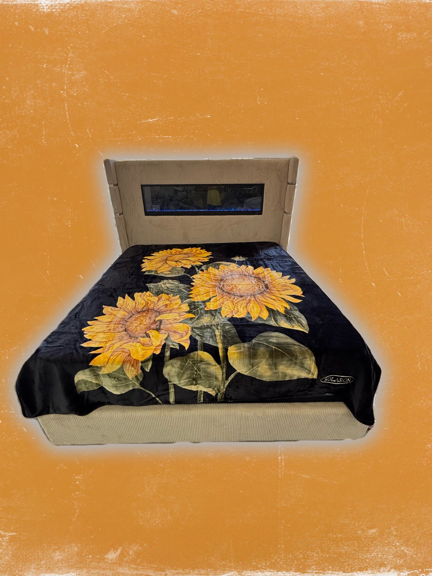 BM133 Solaron Blanket Korean Mink - Sunflower Black