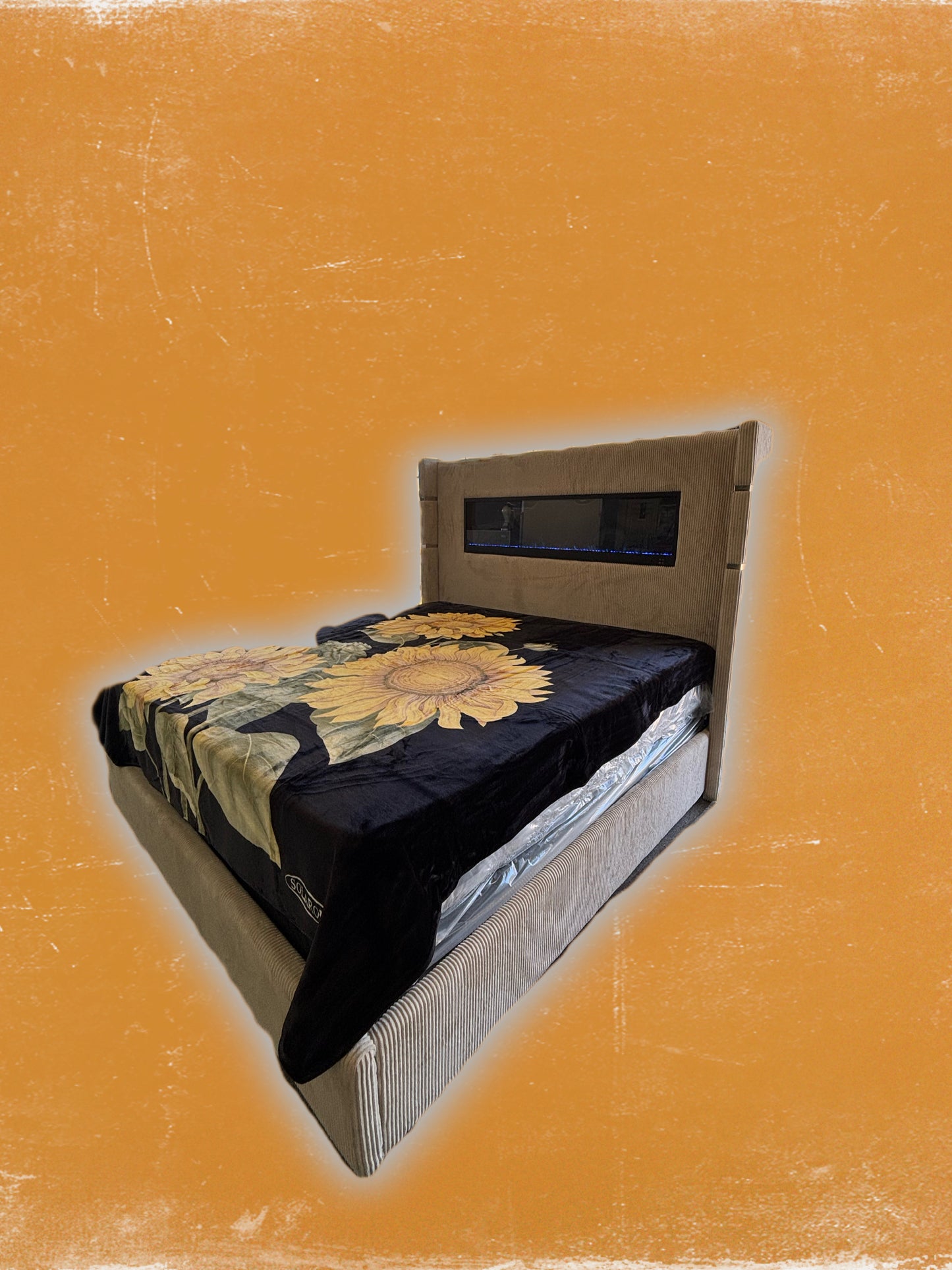 BM133 Solaron Blanket Korean Mink - Sunflower Black