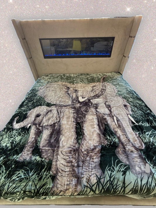 BM137 Solaron Blanket Korean Mink - Elephant Green