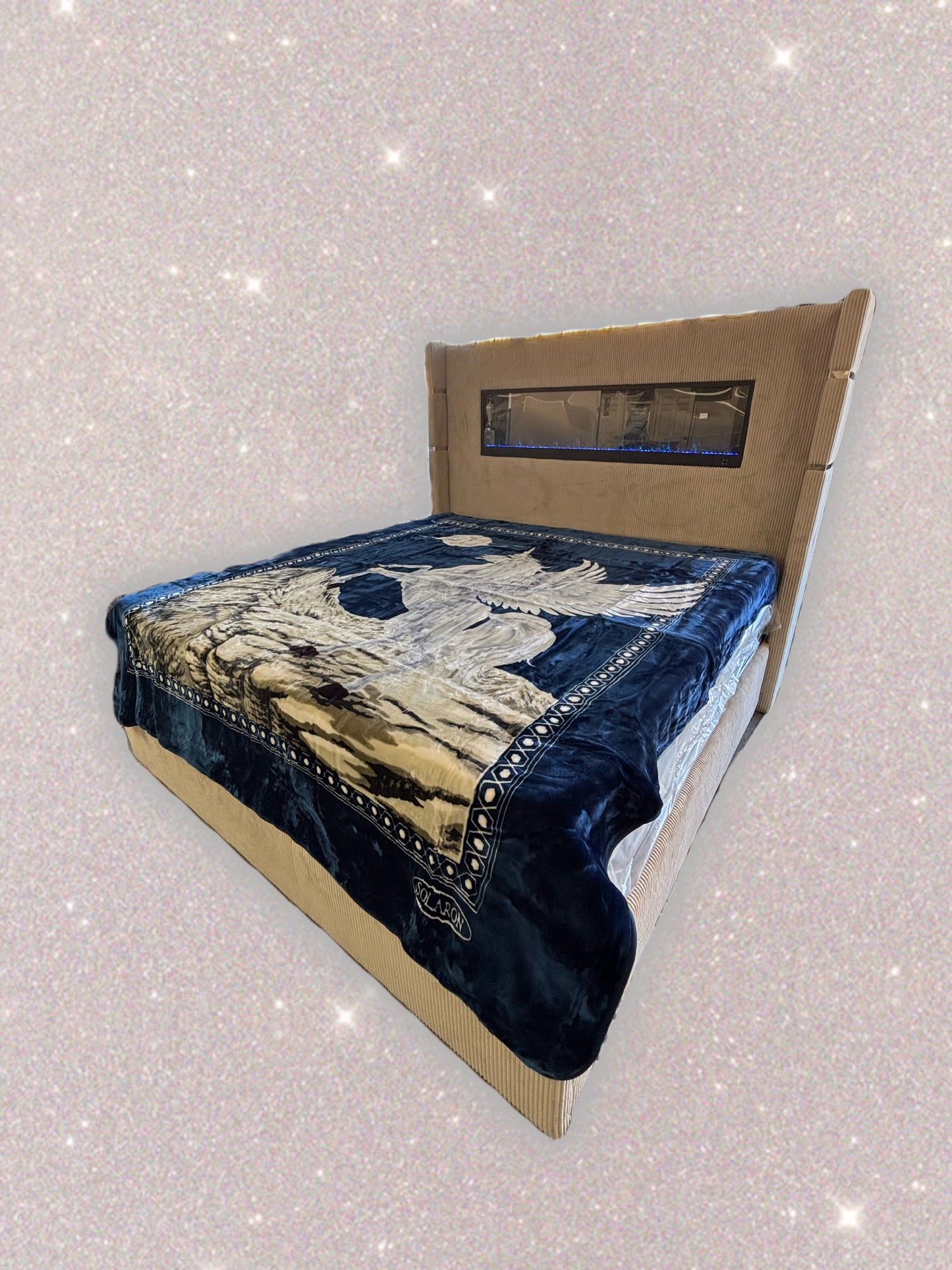 BM201 Solaron Blanket Korean Mink - Unicorn Blue