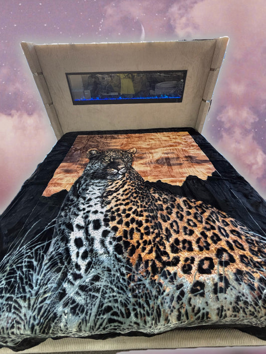 BM229 Solaron Blanket Korean Mink - Cheetah Jaguar Black