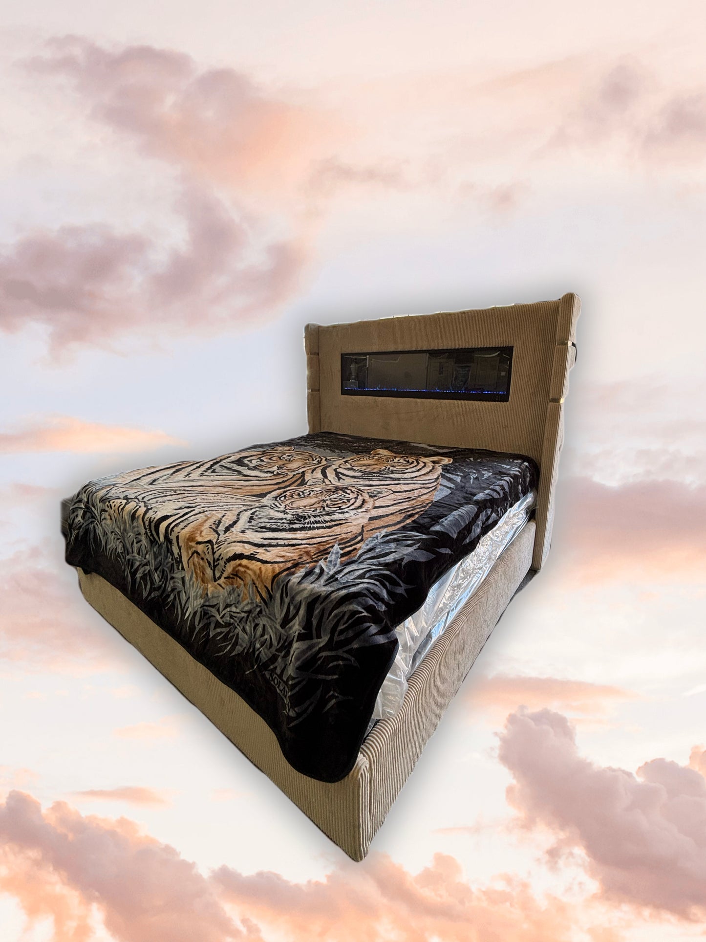 BM253 Solaron Blanket Korean Mink - Tiger Family Blue