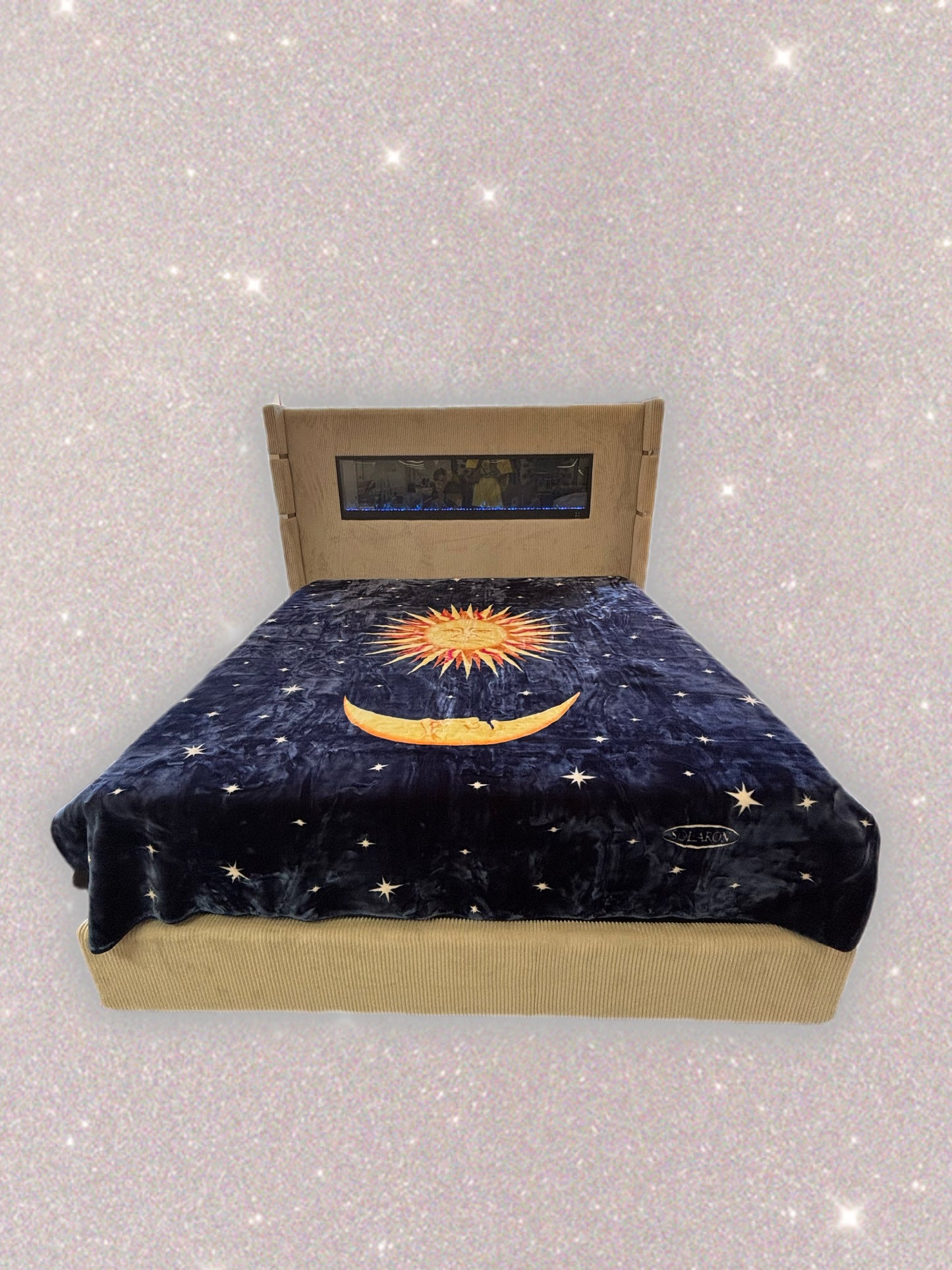 BM273 Solaron Blanket Korean Mink - Sun & Moon Blue