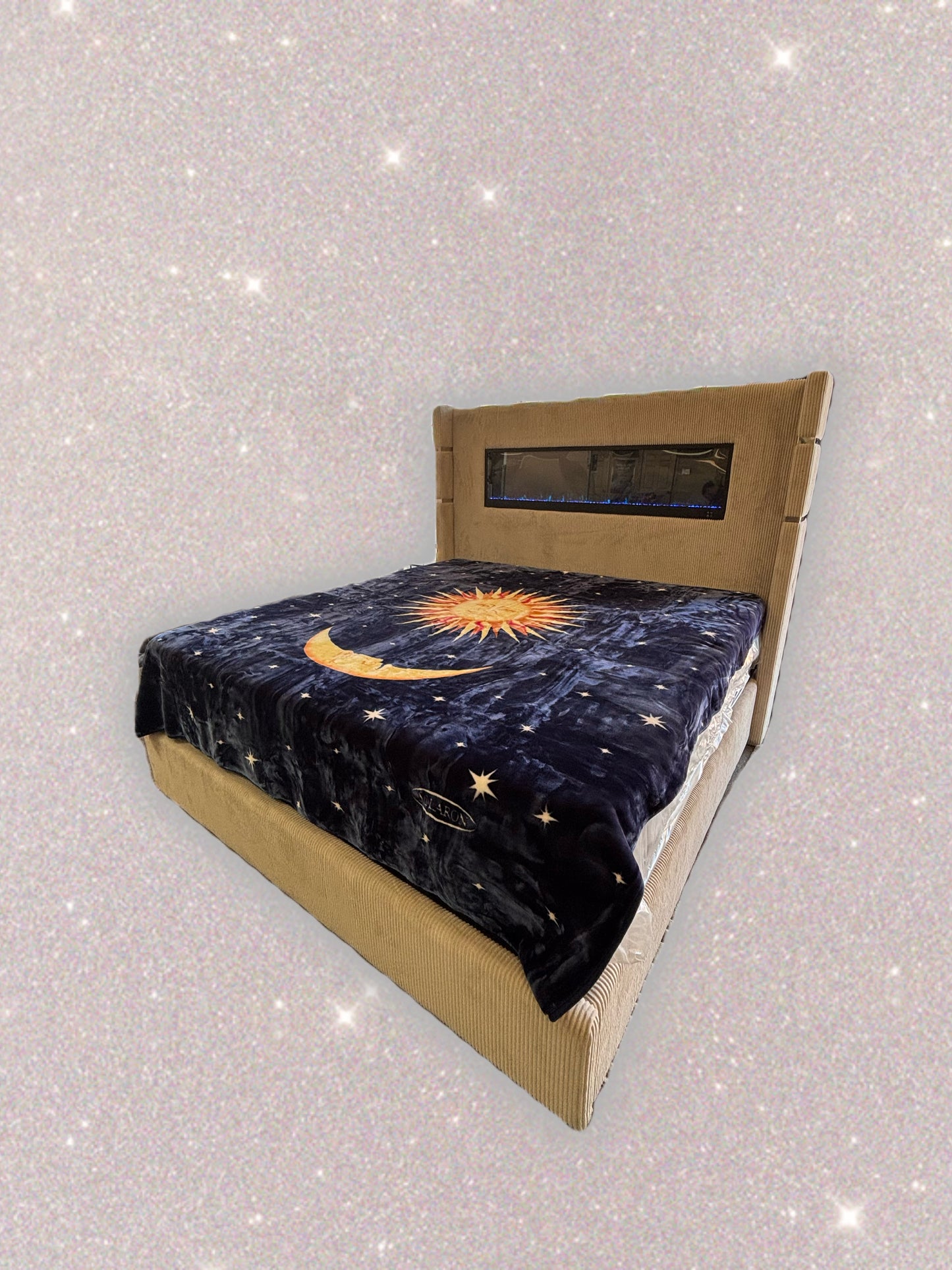 BM273 Solaron Blanket Korean Mink - Sun & Moon Blue