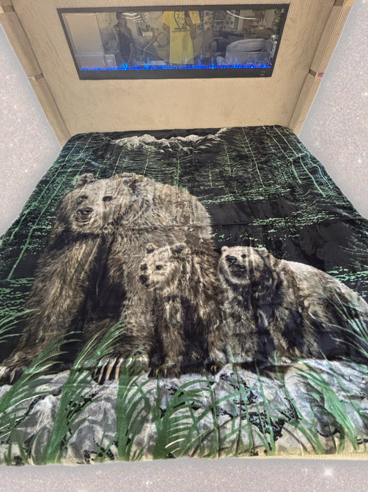 BM274 Solaron Blanket Korean Mink - Bear Family Green