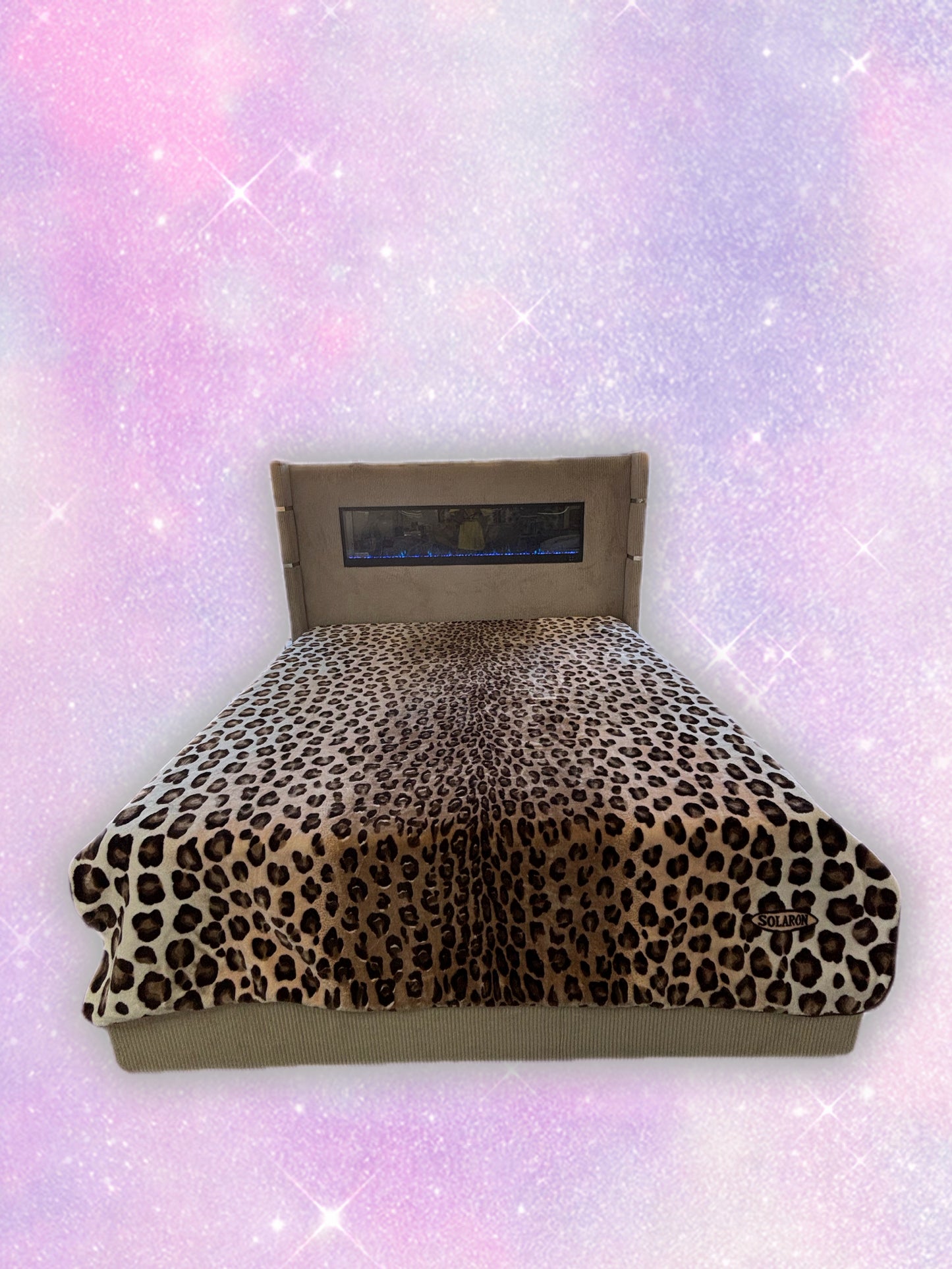 BM77 Solaron Blanket Korean Mink - Leopard Print Brown