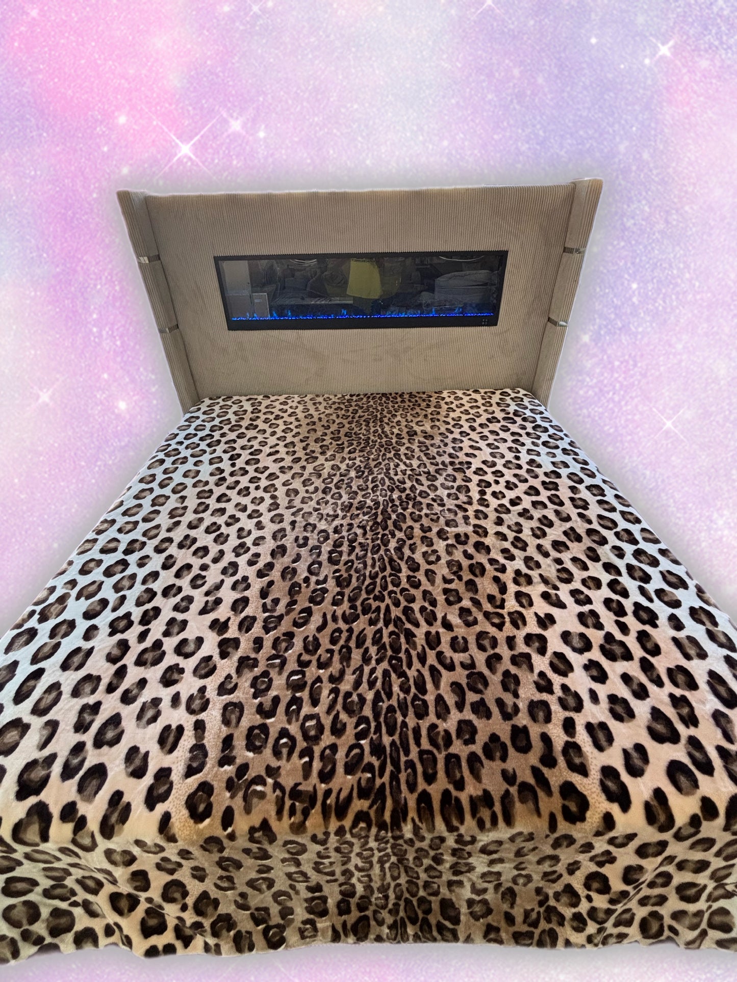 BM77 Solaron Blanket Korean Mink - Leopard Print Brown