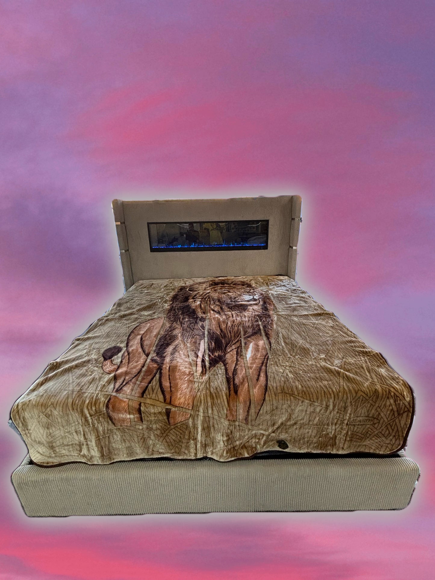 BM83 Solaron Blanket Korean Mink - Lion King of the Jungle Brown