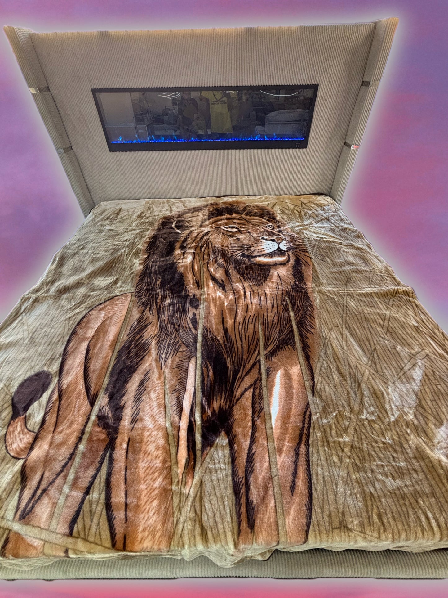 BM83 Solaron Blanket Korean Mink - Lion King of the Jungle Brown