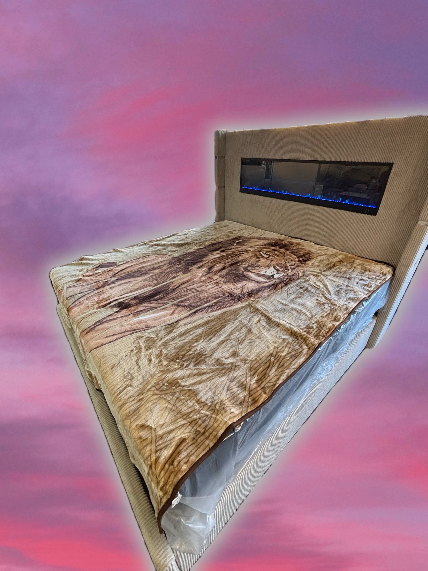 BM83 Solaron Blanket Korean Mink - Lion King of the Jungle Brown