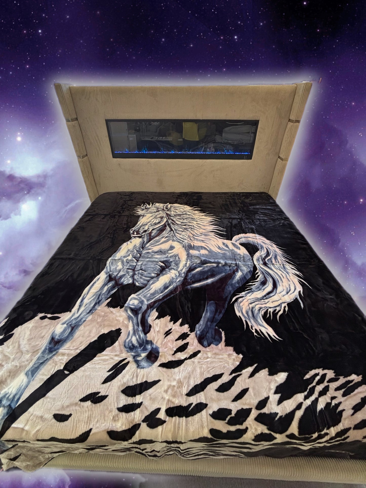 BM94 Solaron Blanket Korean Mink - Horse Stallion Black