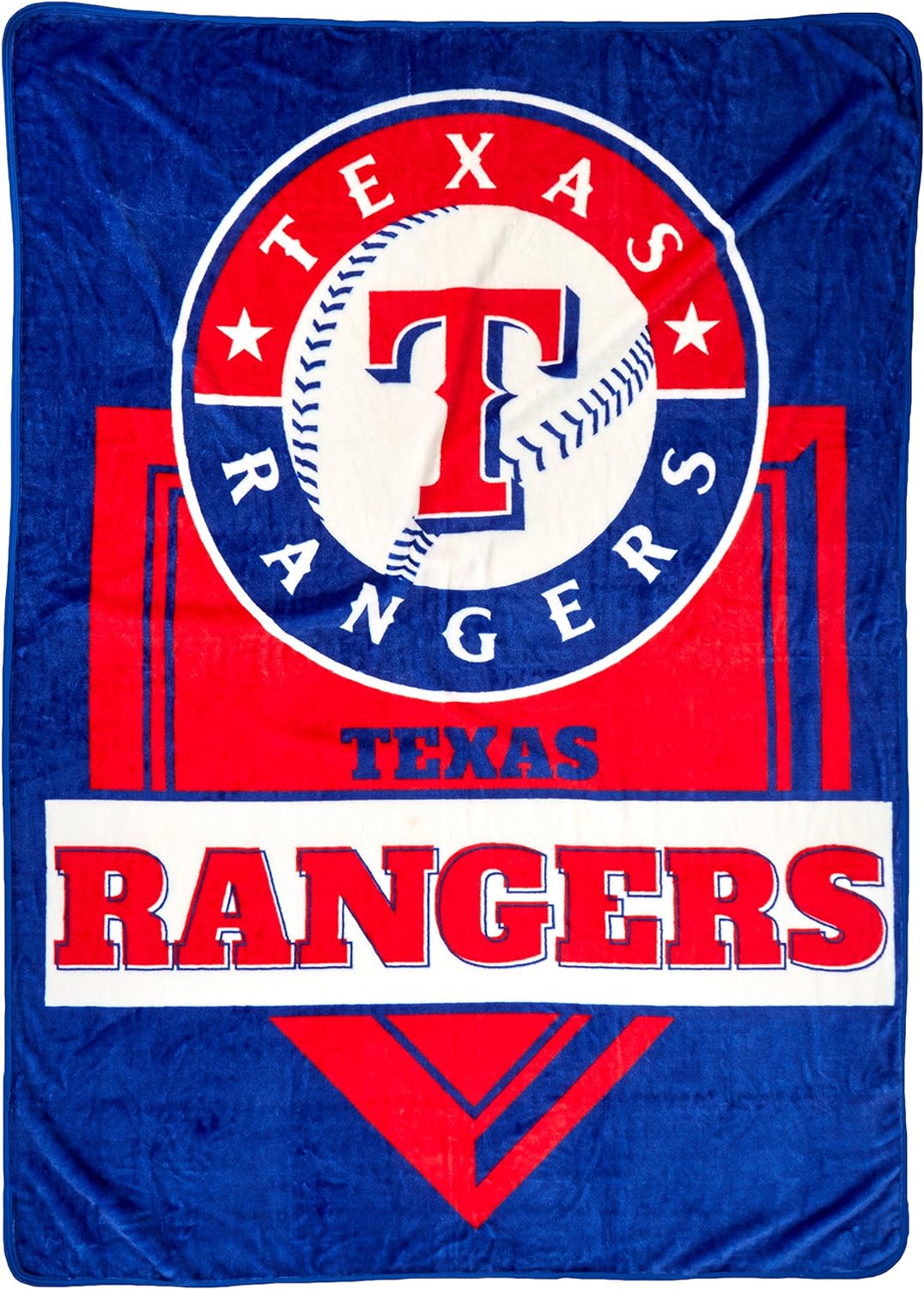MLB Texas Rangers Twin Blanket - Homeplate Design