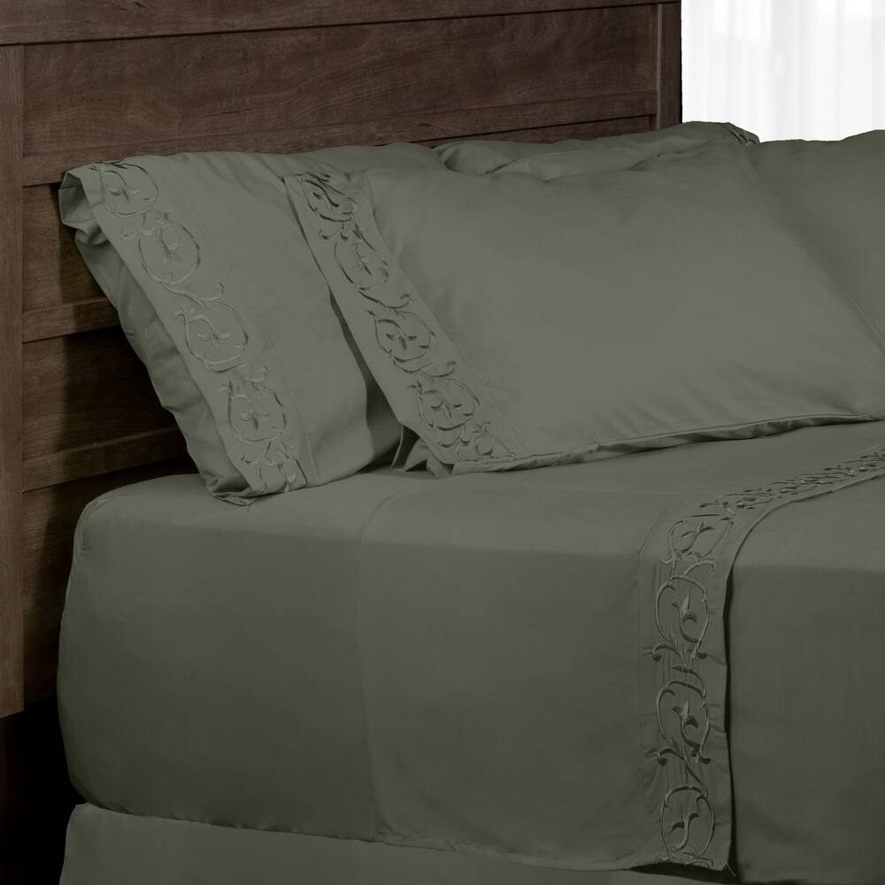 Royal Majestic Bed Sheets 6 Pieces Sheet Set - Gray Color