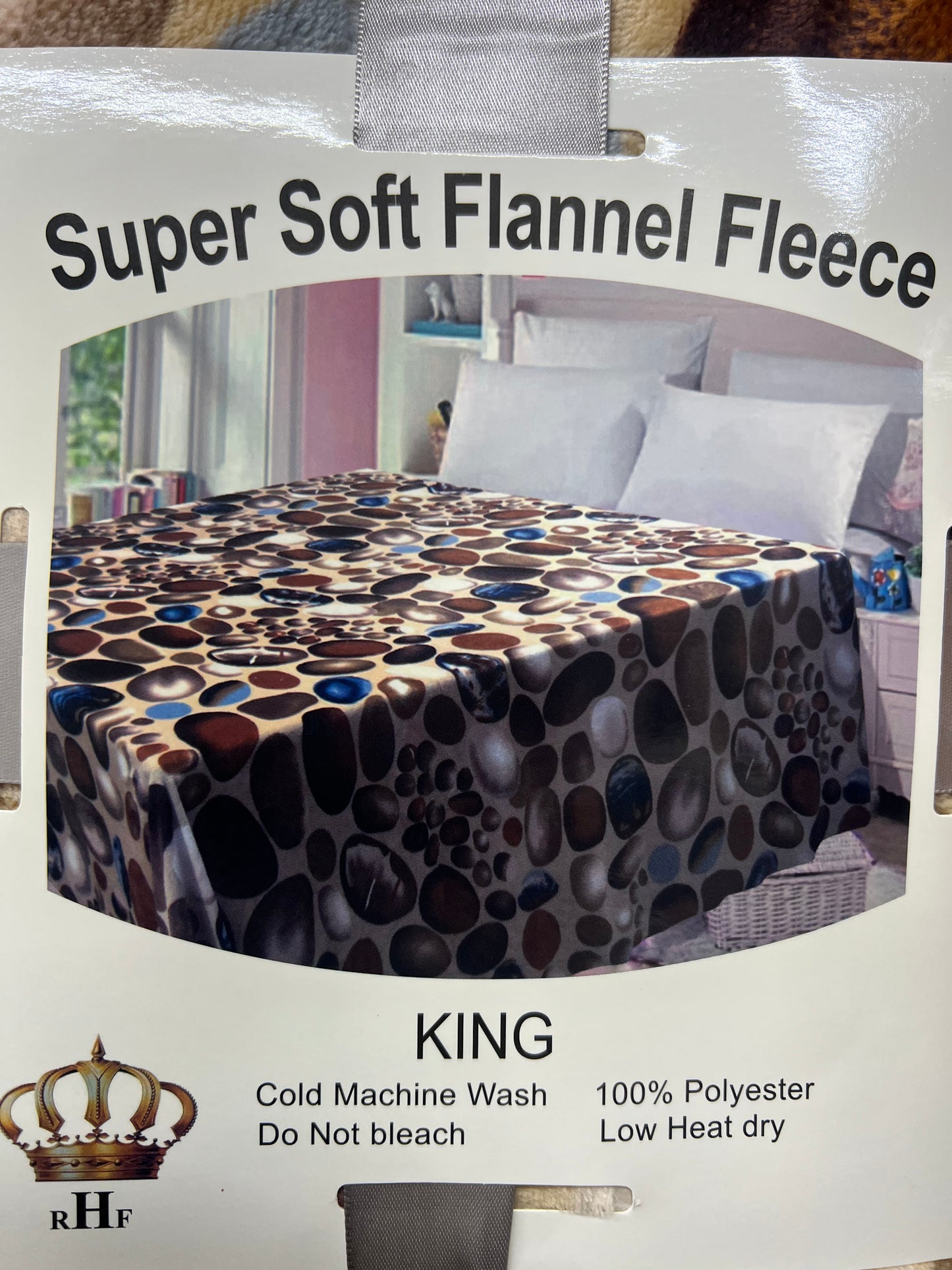 Royal Flannel Blanket - Colorful Pebbles