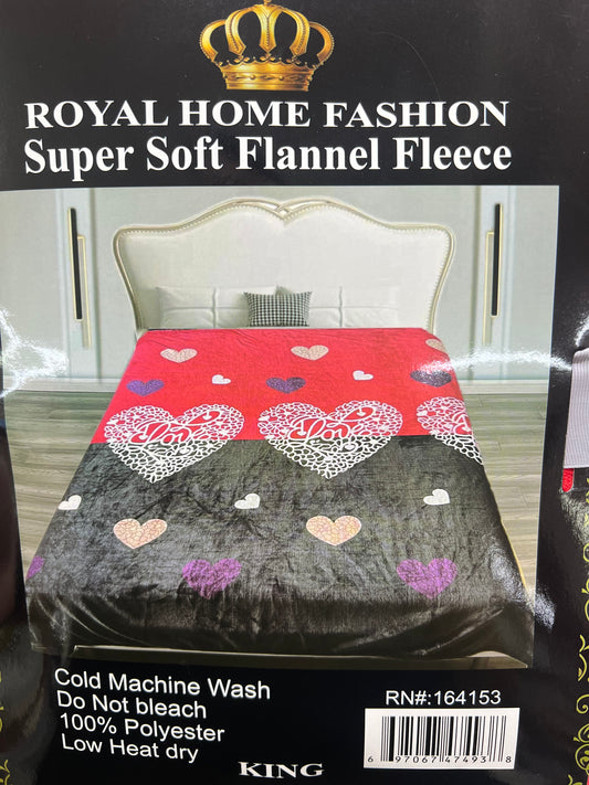 Royal Flannel Blanket - Two Shades of Love