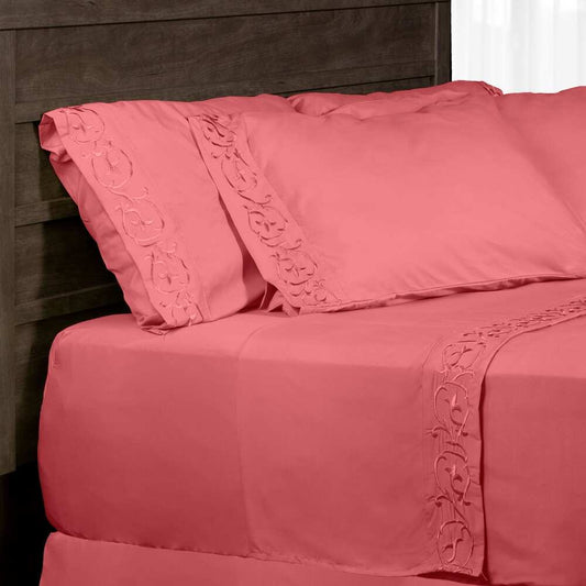 Royal Majestic Bed Sheets 6 Pieces Sheet Set - Pink Color